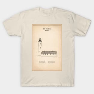 St. Marks Lighthouse - Florida - SD T-Shirt